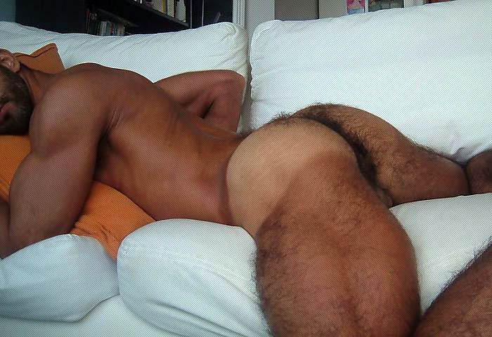 Men hairy ass crack