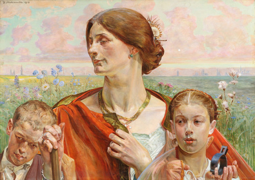Jacek Malczewski - Tryptyk Prawo (Law), Ojczyzna (Homeland), Sztuka (Art) - 1903 - Link to High reso