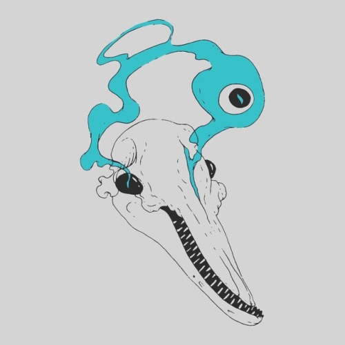 Day 10 #art #challenge #draw #drawing #skull #skullyjuly #skullyjuly4 #dolphin