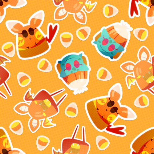 pokemonpalooza: Fun, spooky candy corn Pokemon backgrounds! How delicious! Even though I don’t