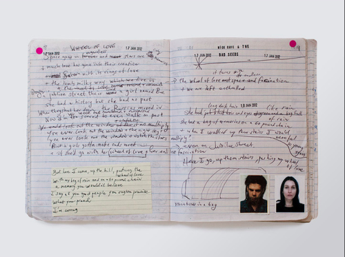 fuckyeahjournalss:Nick Cave’s notebook/journal. See more at Hingston.net.