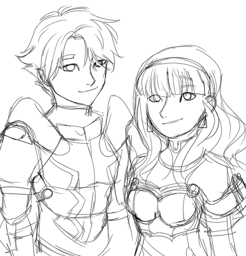 super fast doodles of alm and celica