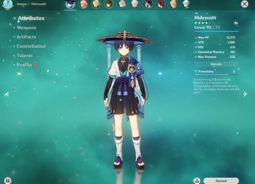 What Did You Guys Name Your Wanderer? I Named Him Hideyoshi :))
