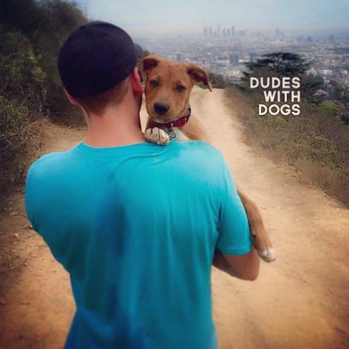 officialdudeswithdogs: #DWD @Jonathan.Leary with Rhody on his first trip to #RunyonCanyon. Join thes