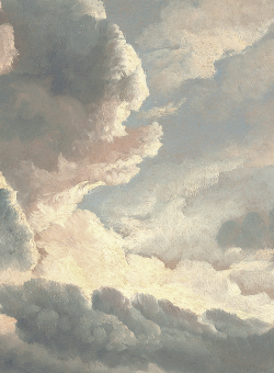 arsantiquis:  Simon Alexandre-Clement Denis - Study of Clouds with a Sunset near Rome (detail) 