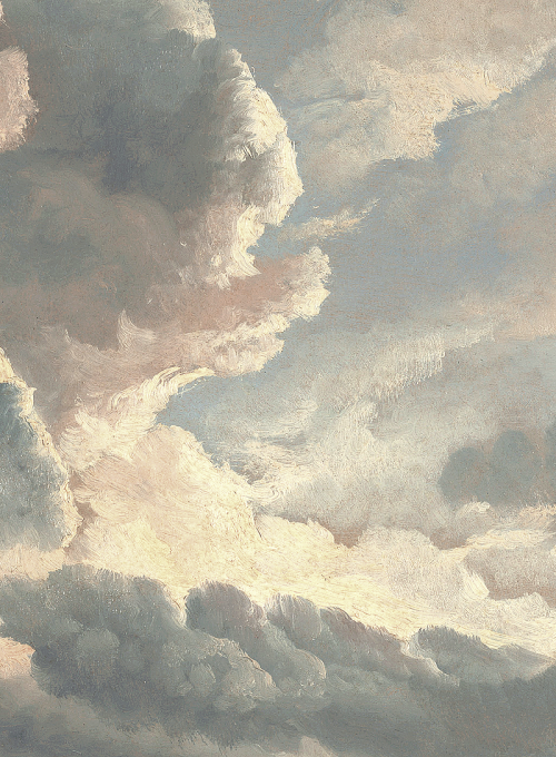 arsantiquis:Simon Alexandre-Clement Denis - Study of Clouds with a Sunset near Rome (detail)