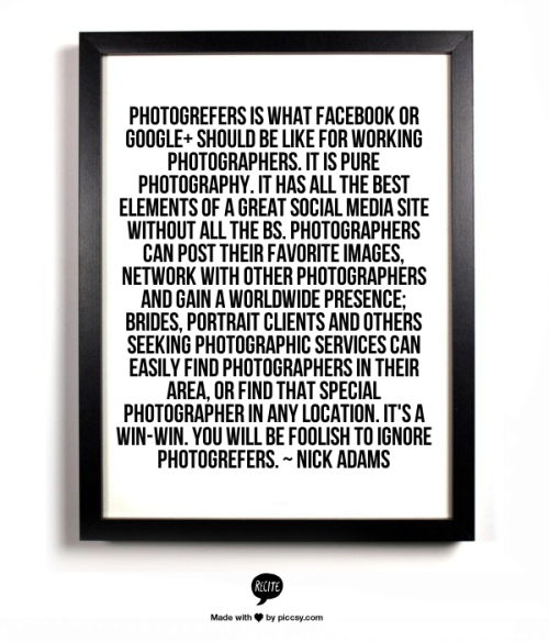 I’m absolutely in love with this testimonial about PhotogRefers from one of our beta testers Nick Adams.