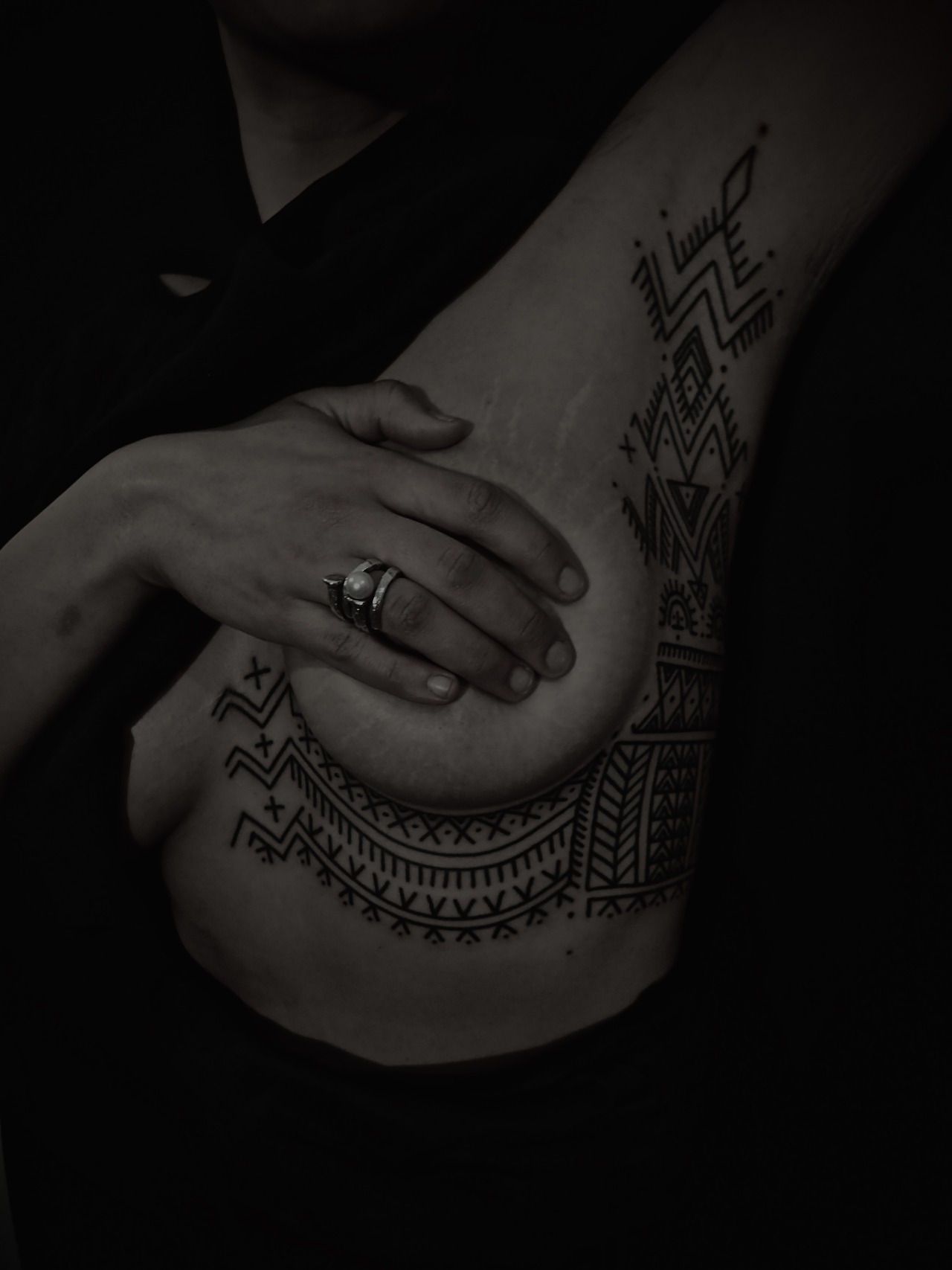 guyletatooer: Begining ! Some free hand on Samia from Montreal  Saved Tattoo Brooklyn