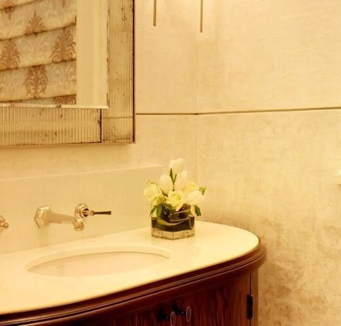 Powder Room Bathroom In ChicagoSmall Transitional White Tile Powder Room Photo With An Undermount Sink,