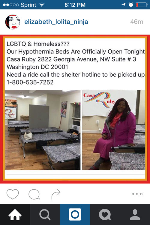 whoisdangerwoman:  LGBTQ &amp; Homeless??? Our hypothermia beds are officially open tonight Casa