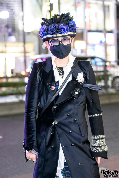 tokyo-fashion: Japanese civil engineer Daishi on the street in Harajuku. His look includes a floral 