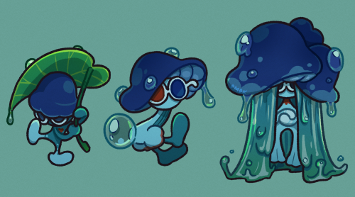 pomodoko:Pick your starter!Grass &gt; Grass &gt;Grass/PsychicWater &gt; Water &gt; Water/DarkFire &g