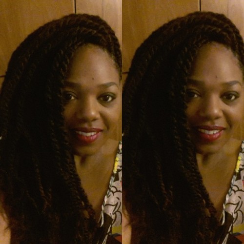 Finished doing hair, fingers hurt but it was all worth it #braids #blackhair #hairprotected