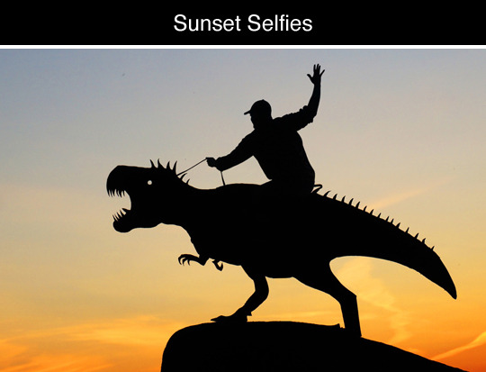 tastefullyoffensive:  Sunset Selfies by John Marshall  “This collection started