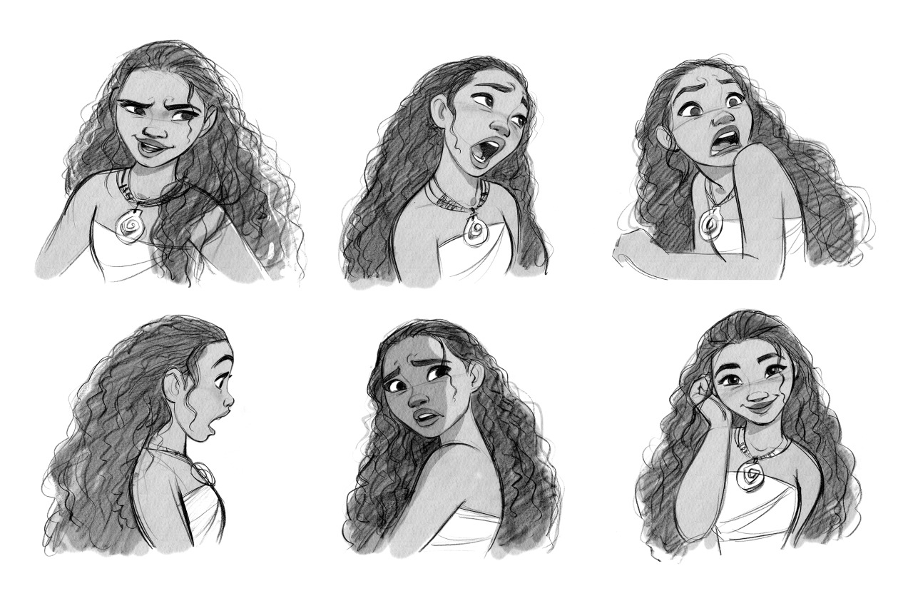 cosmoanimato: Moana facial expressions.                                         