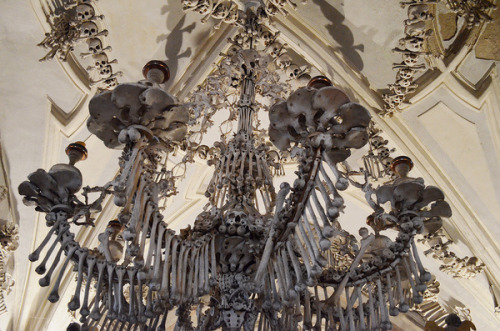 thebatwoman: Bone Chandelier, compiled from human remains by Frantisek Rint.  Sedlec Ossuary in Kutn