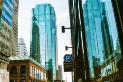 bobdixonphotos:Color film photo. Downtown Minneapolis by the IDS Center. #adobe #lightroom #vscocam #film #colorfilm #canon #elan7e #kodak #portra400 #downtown #reflection #idscenter #filmphotography #minneapolis #minnstagrammers  (at Downtown Minneapolis