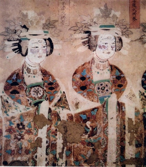 Mural of Buddhist donors from Cave 98 at Mogao, Five Dynasties to early Northern Song dynasty. perio