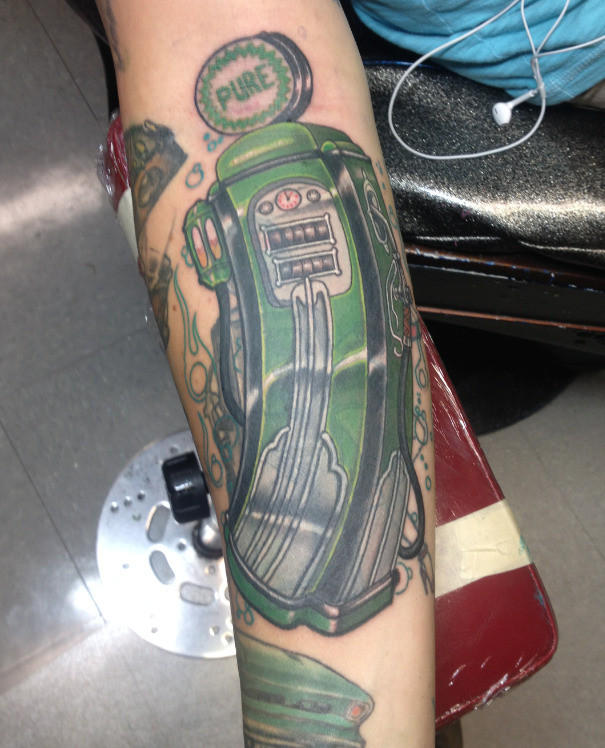 New England Tattoos  Tattoos  Christian Perez  old gas pump