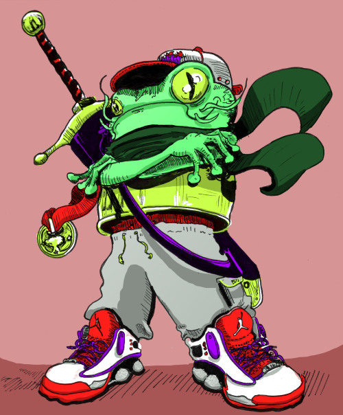 I Drew Frog From Chrono Trigger! With Jordans!