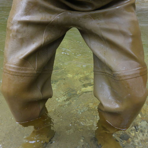 Old Superchamosec rubber chest waders