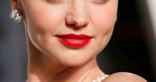 Downaload Miranda Kerr, red lips, model, celebrity wallpaper for screen 720x1280, Samsung Galaxy min