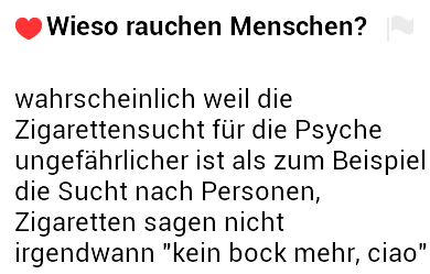 trauriglachenderclown:danke für diese worte!