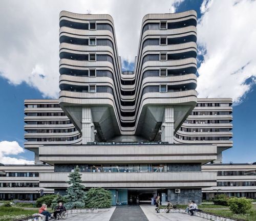 Military Medical Academy complex,Banjica, Belgrade, Serbia,designed in 1973,built in 1981,Architects
