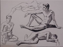 kendrictonn:  splendidgeryon:  Gorgeous new drawings from Kendric Tonn (https://instagram.com/p/BG-YGbxGh_o/)  Some rapid sketches in pen I did with the model yesterday. Kendric Tonn  |  Instagram 