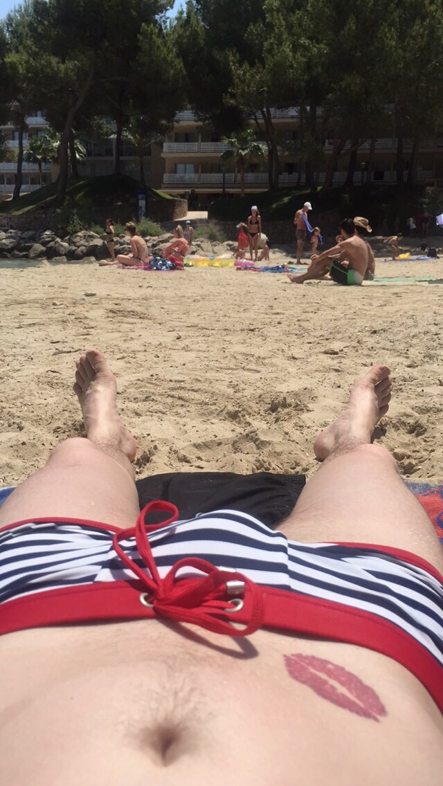 britishguysnaked:  Dylan’s has just sent us this pis from his holidays in his speedos