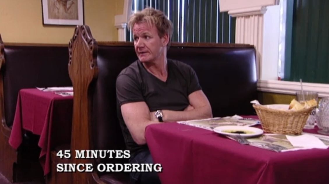 runs-on-ramen:  My favorite Gordon Ramsay moment is when his food was too slow so