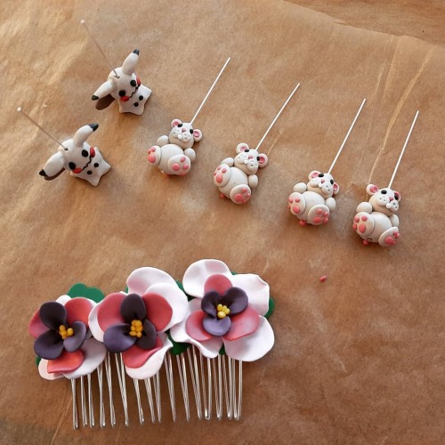 Newest clay creations hot out the oven! Who knew that hamster earrings were the jewellery box essent