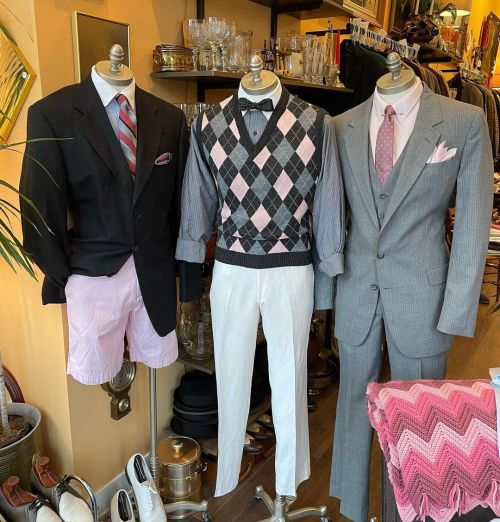 Doing a little pink and black for our chap update. #VintageMens #Menswear #VintageHaberdashery #Habe