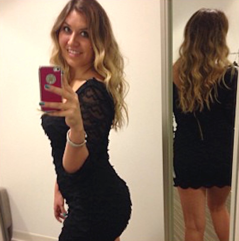 Submit your own changing room pictures now! black dress beauty via /r/ChangingRooms
