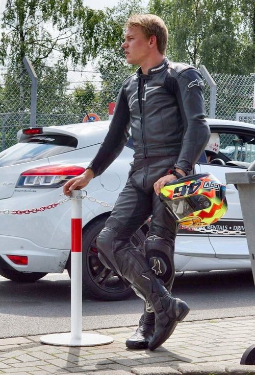 Waiting for his man to pick him up and take him for a ride.
