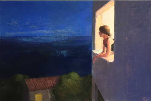 urgetocreate:Alejandra Caballero, (Spanish, b. 1974) Above the Calm, 2020, Oil on canvas