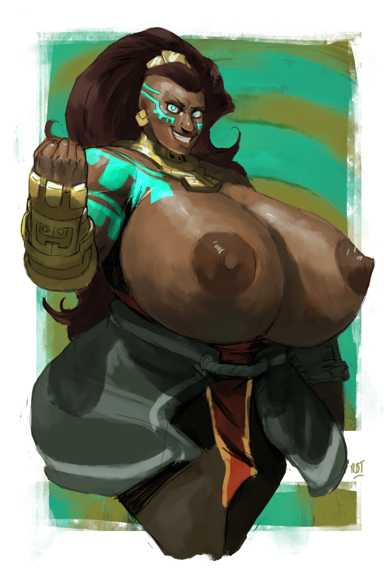 redandblacktac: colored sketch commission