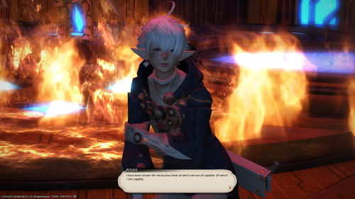 Alisaie says this in the heat of the moment then has the gall to go “haha yeah so I gotta