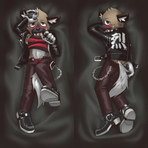 I have finally succumbed to the furry charms of Haida, so here’s a dakimakura. Poor rocker boi just 