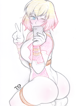 tabletorgy-art:only a fast sketch of gwenpool