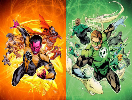 Sinestro Corps & Green Lantern Corps Cover Artwork by Ivan Reis - Oclair Albert - Moose Baumann 