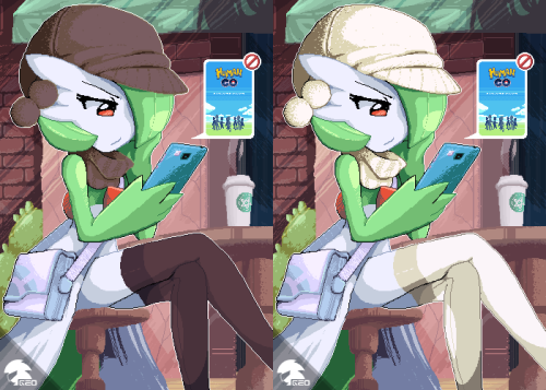 [Pixel-Art] Hipster Gardevoir in a Starmiebucks playing Human GO ◤Patreon  ◤Youtube  ◤Facebook  ◤Twi