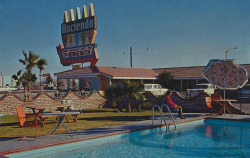 cardboardamerica:Hacienda Motel - Yuma, Arizona 2150 4th Avenue Yuma, Arizona 21 units - Lovely Pool - Individually Controlled Heat and Refrigeration - Free Television - Children Welcome - Excellent Restaurants and Accommodations.