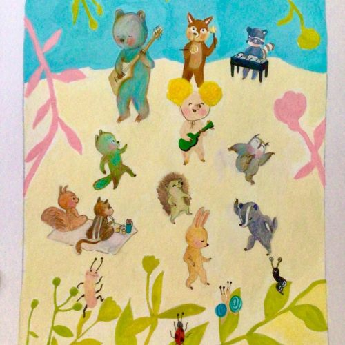 , &amp; dancing! #scketchingoftheday #illutrationart #animalband  www.instagram.com/p/CS