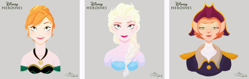 mickeyandcompany:  Disney Heroines, by MarioOscarGabriele 