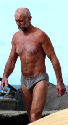 whos-your-silverdaddy:  sexy bearded dad in underwear