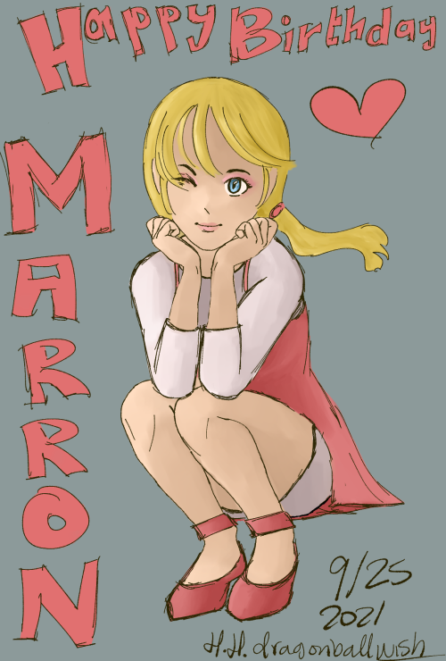 dragonballwish: Happy (fanmade) Birthday to Marron ♥♥companion to the pokemon one hehe, I felt lik