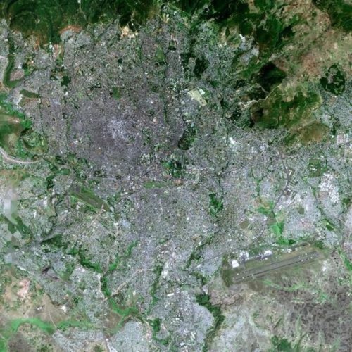 Satellite photo of Addis Ababa (Ethiopia, 2007).