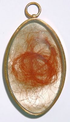 Hair of Mary Tudor, Queen of France, clipped from her head at the opening of her