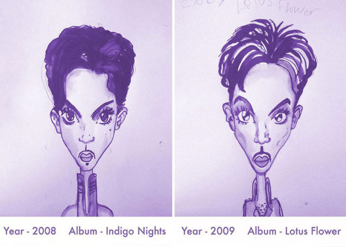 Prince, enough said.Every Prince Hairstyle From 1978 to 2013 by illustrator and set designer Gary Ca